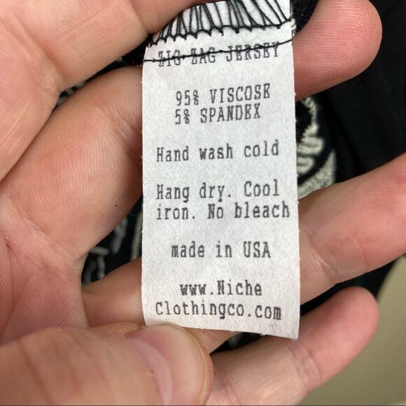 Niche Nilgun Derman Womens Scribble Stitched Tunic Dress Size XL NWT $149 - Picture 5 of 7